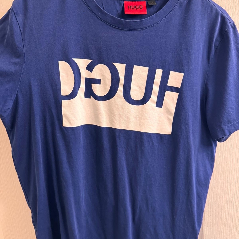 HUGO Royal Blue Tee with White Logo
